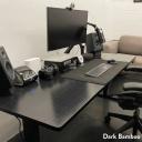 Desky Dual Bamboo Sit Stand Desk Dark Bamboo / 1800x750mm / Grey
