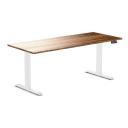 Desky Dual Bamboo Sit Stand Desk Tiger Bamboo / 1800x750mm / White