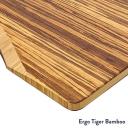 Desky Dual Ergo Edge Sit Stand Desk Tiger Bamboo / 1200x750mm / White