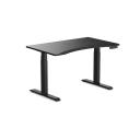 Desky Dual Ergo Edge Sit Stand Desk Tiger Bamboo / 1500x750mm / Grey