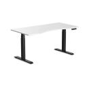 Desky Dual Ergo Edge Sit Stand Desk White / 1500x750mm / Matte Black