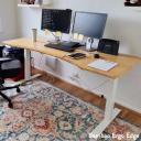 Desky Dual Ergo Edge Sit Stand Desk White / 1500x750mm / Matte Black