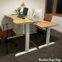 Desky Dual Ergo Edge Sit Stand Desk White / 1500x750mm / Matte Black