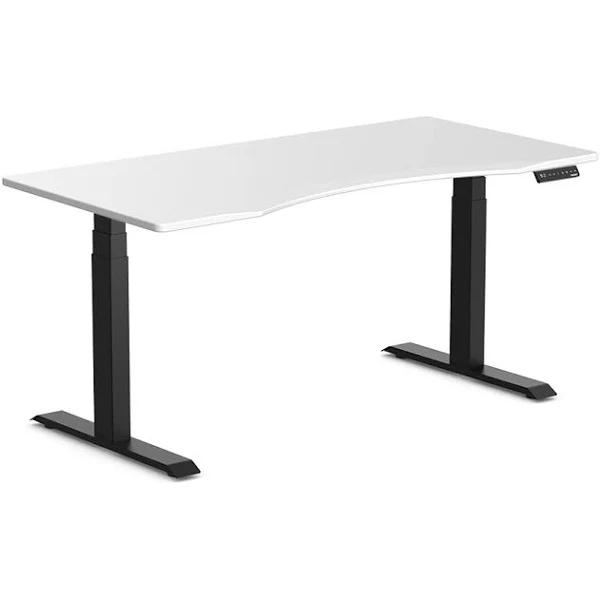 Desky Dual Ergo Edge Sit Stand Desk White / 1500x750mm / Matte Black