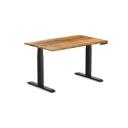 Desky Dual Hardwood Sit Stand Desk Red Oak / 2000x750mm / Grey