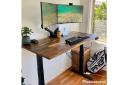 Desky Dual Hardwood Sit Stand Desk Red Oak / 2000x750mm / White