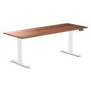 Desky Dual Hardwood Sit Stand Desk Walnut / 2000x750mm / White