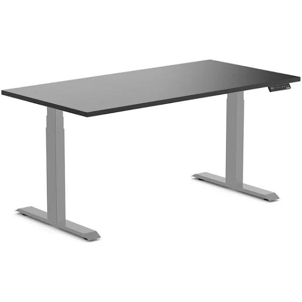 Desky Dual Melamine Sit Stand Desk Black / 1500x750mm / Grey