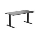 Desky Dual Melamine Sit Stand Desk Black / 1500x750mm / Matte Black