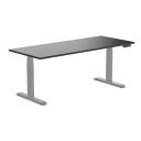 Desky Dual Melamine Sit Stand Desk Black / 1800x750mm / Grey