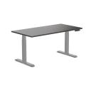 Desky Dual Melamine Sit Stand Desk Burnished Wood / 1500x750mm / Grey