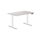 Desky Dual Melamine Sit Stand Desk Burnished Wood / 1500x750mm / Grey
