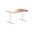 Desky Dual Melamine Sit Stand Desk Burnished Wood / 1500x750mm / Grey
