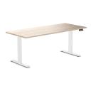 Desky Dual Melamine Sit Stand Desk Burnished Wood / 1500x750mm / Grey