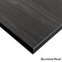Desky Dual Melamine Sit Stand Desk Burnished Wood / 1500x750mm / Matte Black