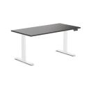 Desky Dual Melamine Sit Stand Desk Burnished Wood / 1500x750mm / White