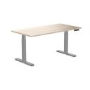 Desky Dual Melamine Sit Stand Desk Classic Oak / 1500x750mm / Grey