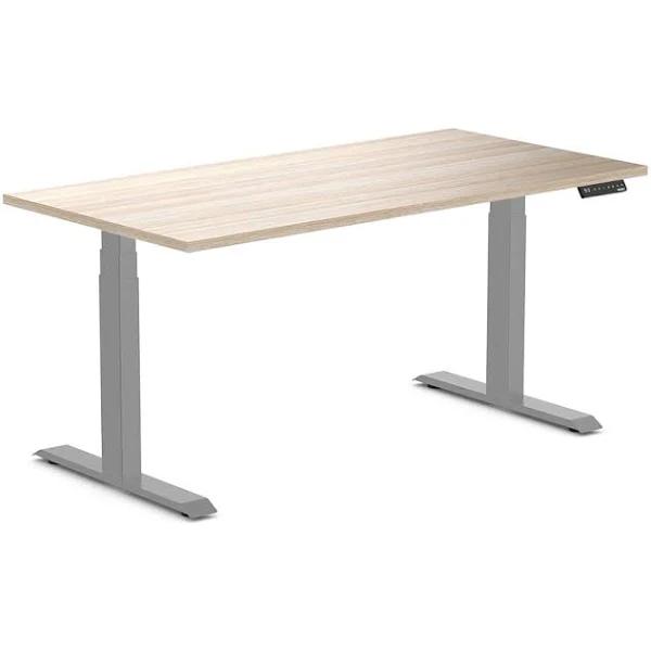 Desky Dual Melamine Sit Stand Desk Classic Oak / 1500x750mm / Grey