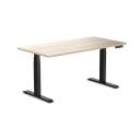 Desky Dual Melamine Sit Stand Desk Classic Oak / 1500x750mm / Matte Black