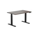 Desky Dual Melamine Sit Stand Desk Jarrah Legno / 1200x750mm / Matte Black
