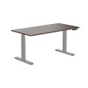 Desky Dual Melamine Sit Stand Desk Jarrah Legno / 1500x750mm / Grey