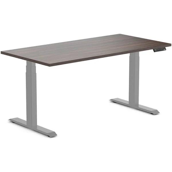 Desky Dual Melamine Sit Stand Desk Jarrah Legno / 1500x750mm / Grey