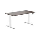 Desky Dual Melamine Sit Stand Desk Jarrah Legno / 1500x750mm / White