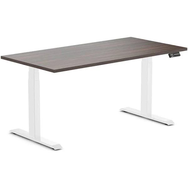 Desky Dual Melamine Sit Stand Desk Jarrah Legno / 1500x750mm / White