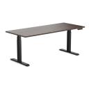 Desky Dual Melamine Sit Stand Desk Jarrah Legno / 1800x750mm / Matte Black