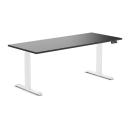 Desky Dual Melamine Sit Stand Desk Jarrah Legno / 1800x750mm / Matte Black