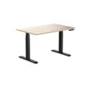 Desky Dual Melamine Sit Stand Desk Jarrah Legno / 1800x750mm / Matte Black