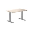 Desky Dual Melamine Sit Stand Desk Jarrah Legno / 1800x750mm / Matte Black