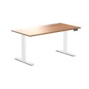 Desky Dual Melamine Sit Stand Desk Prime Oak / 1500x750mm / White