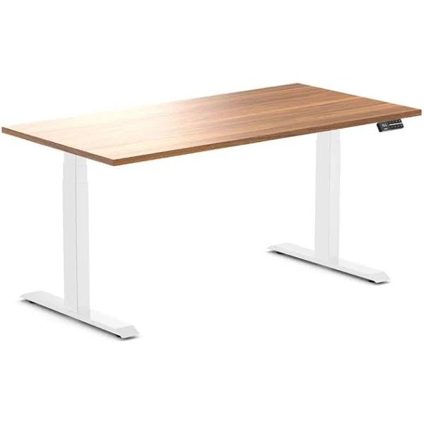 Desky Dual Melamine Sit Stand Desk Prime Oak / 1500x750mm / White