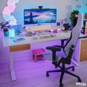 Desky Dual Melamine Sit Stand Desk Select Beach / 1800x750mm / White
