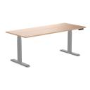 Desky Dual Melamine Sit Stand Desk Sublime Teak / 1800x750mm / Grey