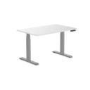 Desky Dual Melamine Sit Stand Desk White / 1200x750mm / Grey