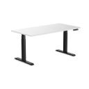 Desky Dual Melamine Sit Stand Desk White / 1500x750mm / Matte Black