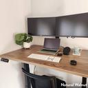 Desky Dual Melamine Sit Stand Desk White Alaskan / 1800x750mm / Grey