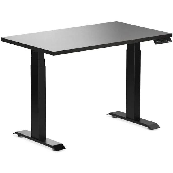 Desky Dual Mini Sit Stand Desk | Small Standing Desk Black / 1000 x 600 / Matte Black