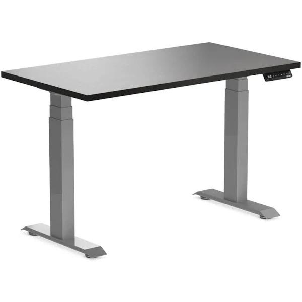 Desky Dual Mini Sit Stand Desk | Small Standing Desk Black / 1100 x 600 / Grey