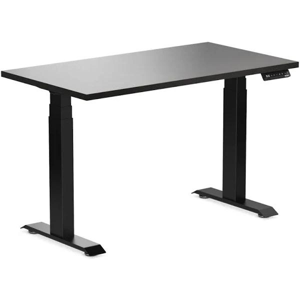 Desky Dual Mini Sit Stand Desk | Small Standing Desk Black / 1100 x 600 / Matte Black