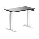 Desky Dual Mini Sit Stand Desk | Small Standing Desk Black / 900 x 500 / White