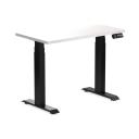 Desky Dual Mini Sit Stand Desk | Small Standing Desk Classic Oak / 1000 x 600 / White