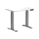 Desky Dual Mini Sit Stand Desk | Small Standing Desk White / 800 x 500 / Grey