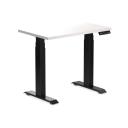 Desky Dual Mini Sit Stand Desk | Small Standing Desk White / 800 x 500 / Matte Black