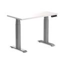 Desky Dual Mini Sit Stand Desk | Small Standing Desk White / 900 x 500 / Grey
