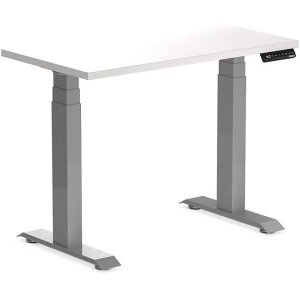 Desky Dual Mini Sit Stand Desk | Small Standing Desk White / 900 x 500 / Grey