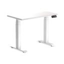 Desky Dual Mini Sit Stand Desk | Small Standing Desk White / 900 x 500 / White