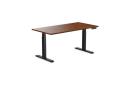 Desky Dual Rubberwood Sit Stand Desk White Brushed / 1500x750mm / Grey